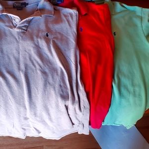 3 vintage solid polos